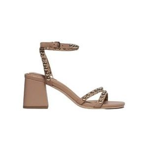 Ash Sandal In Beige Leather With Golden Studs - NWT